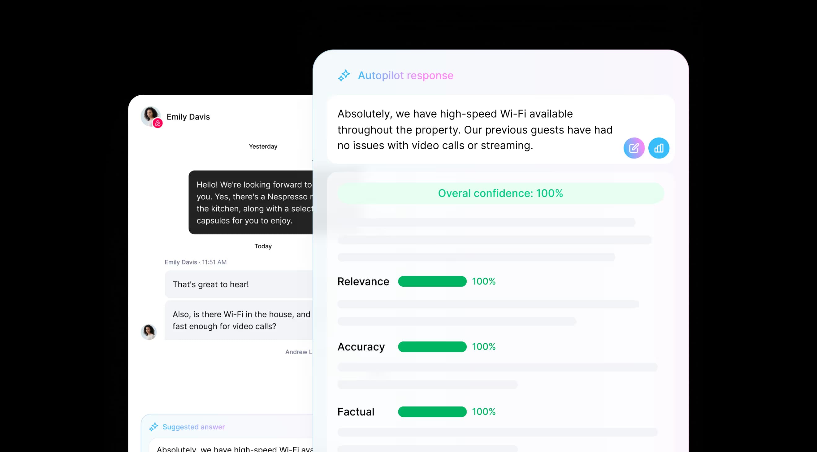 Autopilot scores each message by confidence