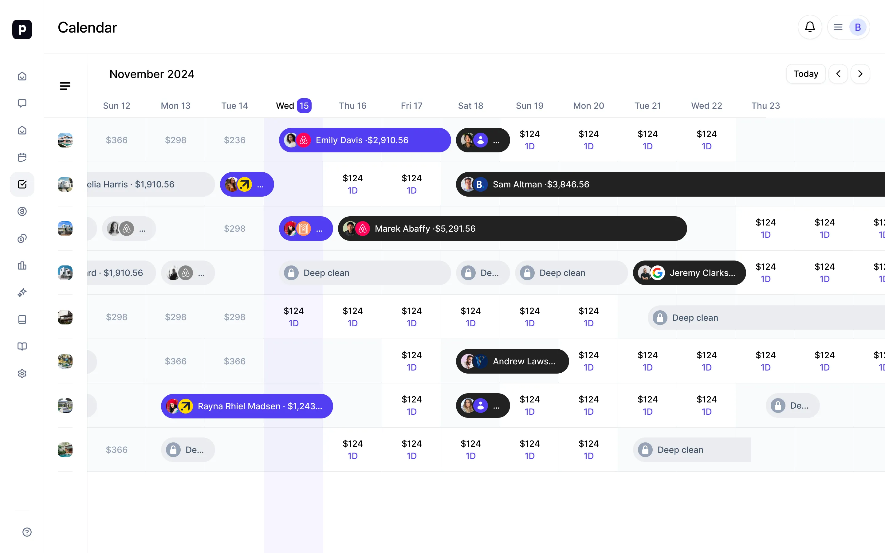 All-in-one calendar view