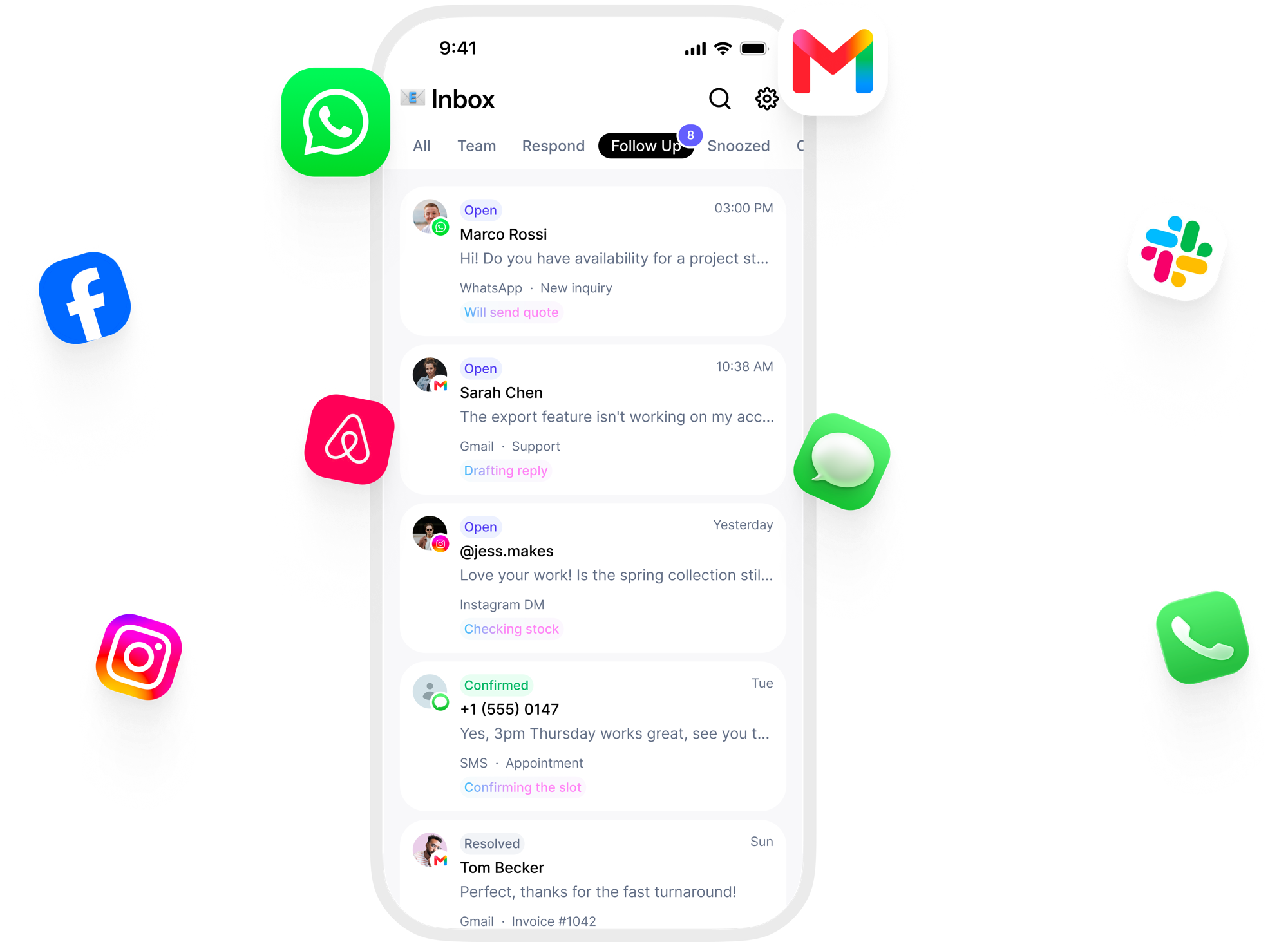 Every channel in one inbox