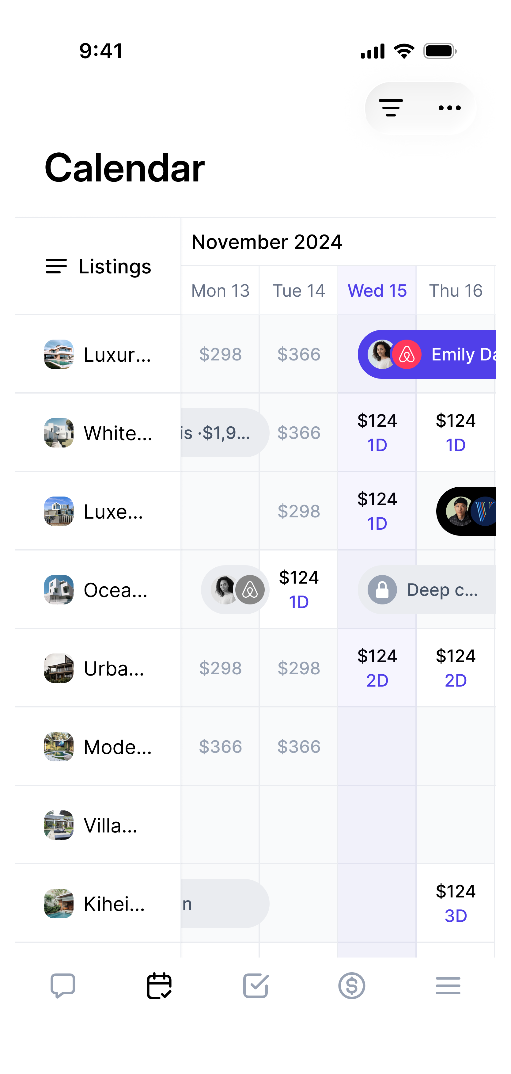 All-in-one calendar view