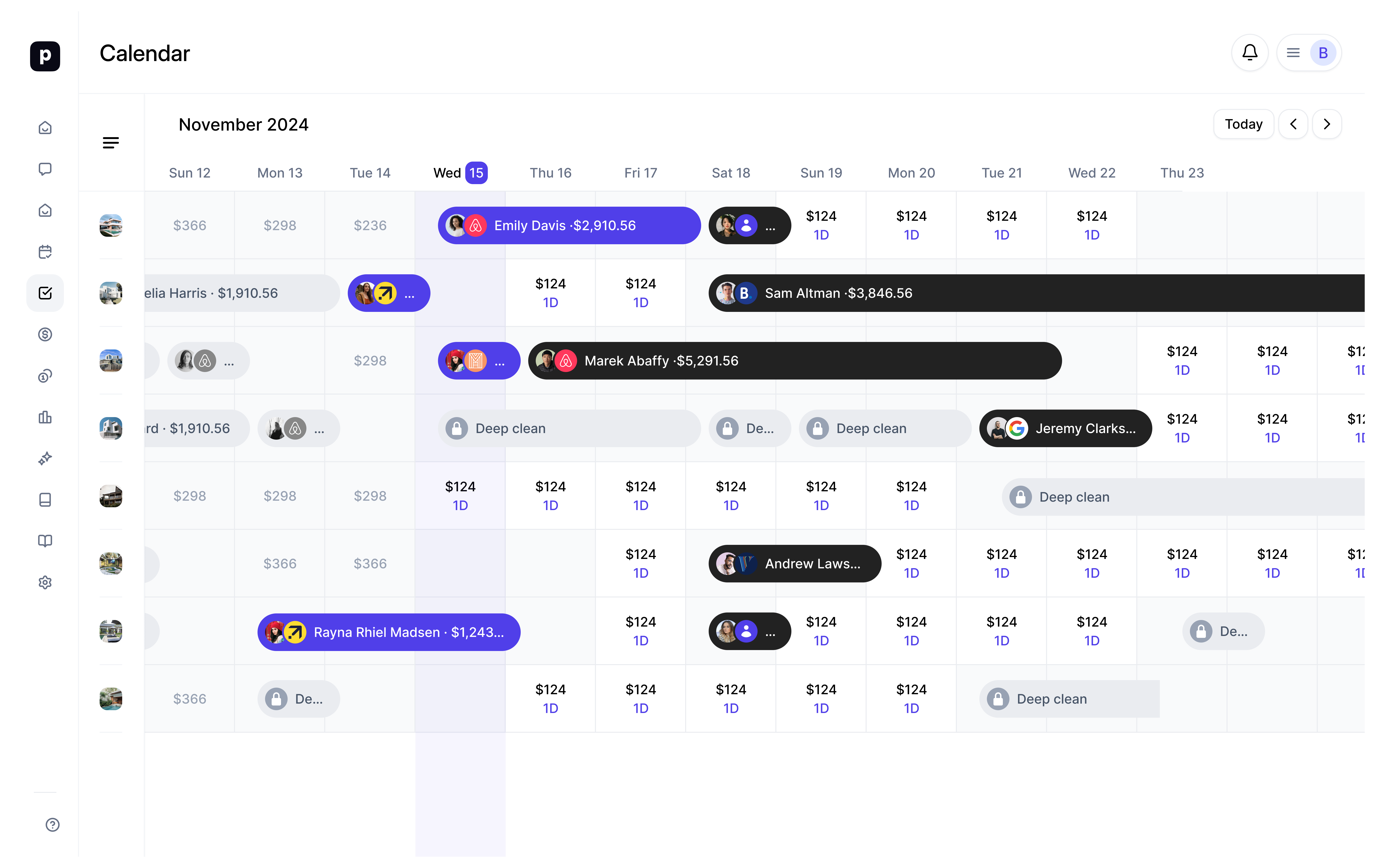 All-in-one calendar view