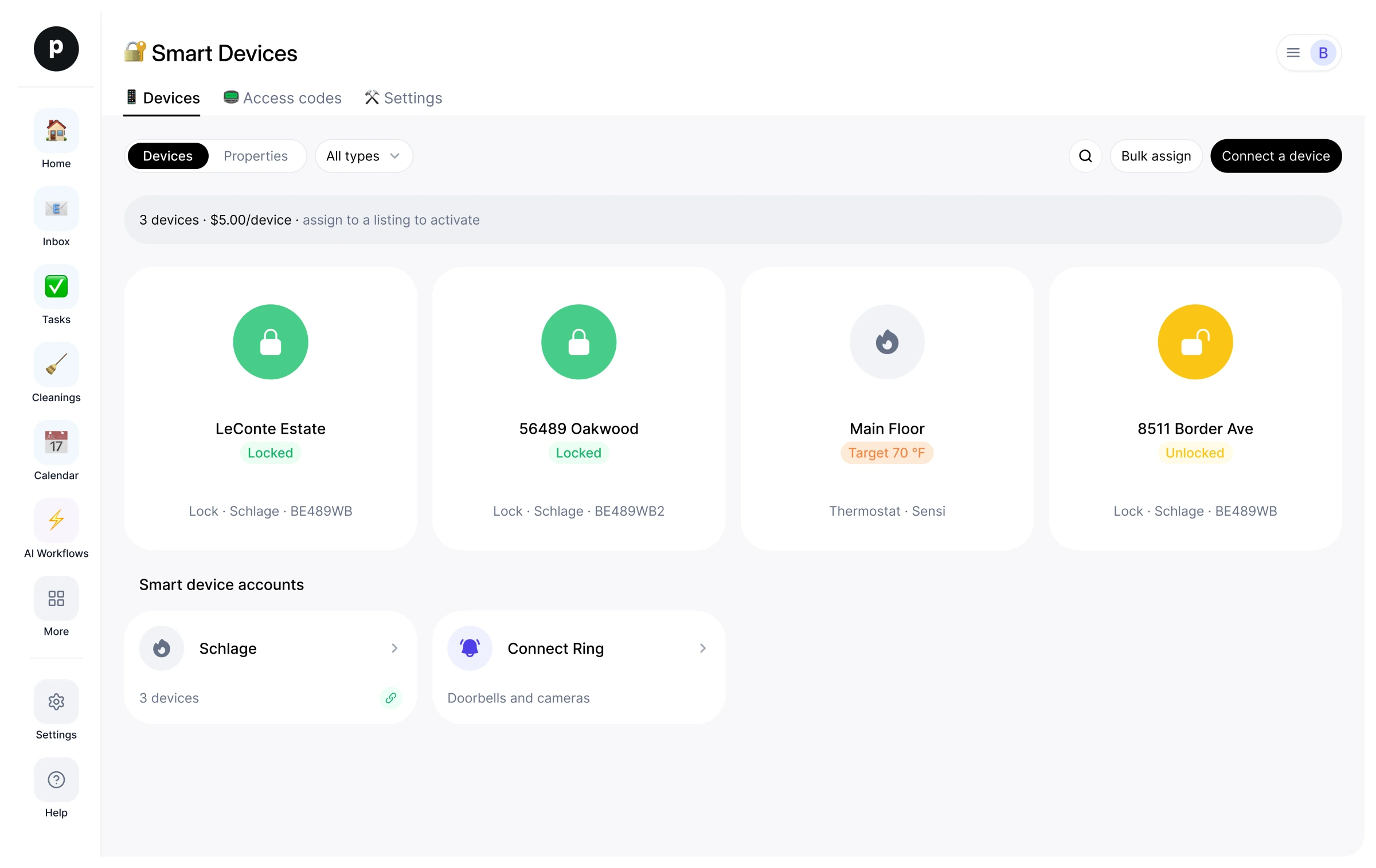 Control every lock, thermostat, and sensor from one place